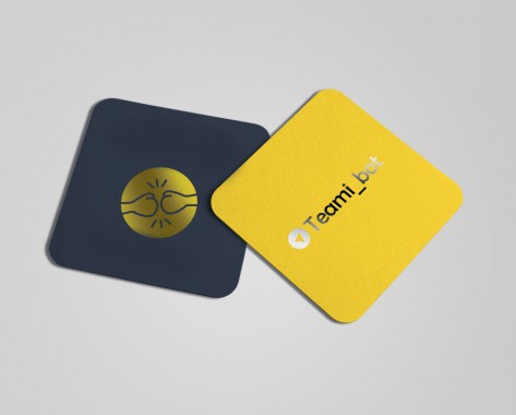 کارت ویزیت لمینت مربعی